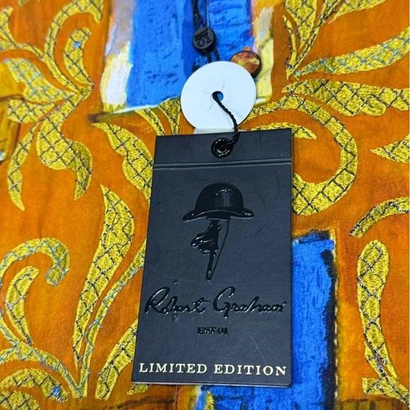 Robert Graham Limited Edition Rare Lofton Sport Shirt Multi Blue Men’s Small